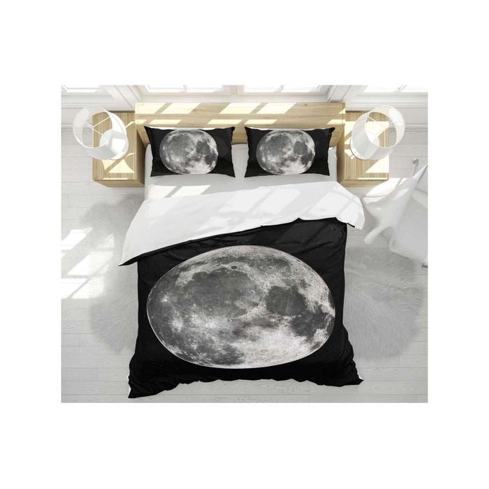 3D Night Full Moon 56 Bed Pillowcases Quilt King Single Size