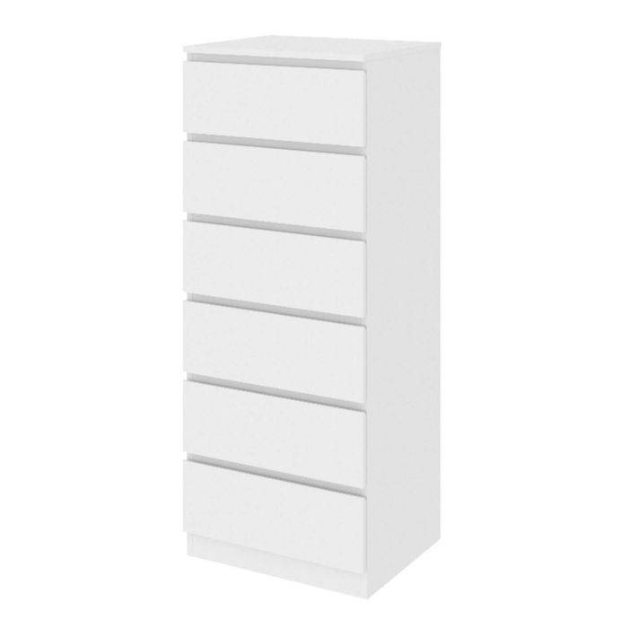 White Dresser 6 Chest of Drawers Dresser