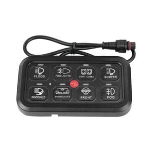 Hulk Pro Professional Series Smart 8-Way Switch Panel 12-24V Black