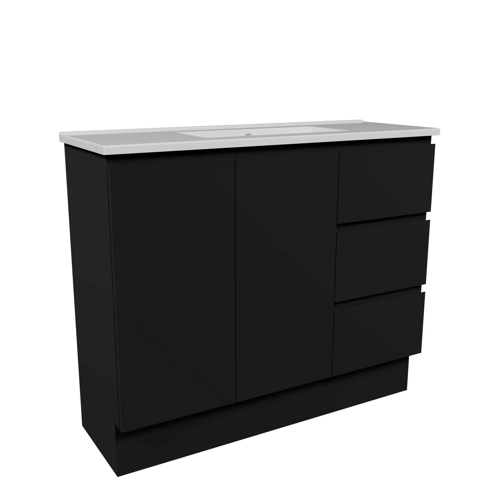 Timberline 1000mm Black Satin Florida Ensuite Floorstanding Vanity product image