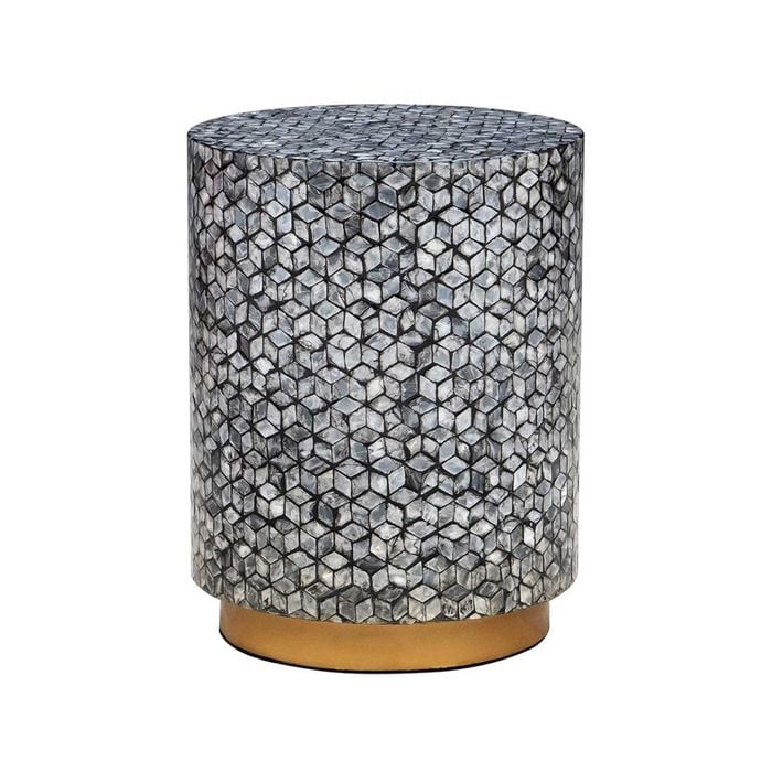 Margaret Cylinder Shell Stool/Side Table