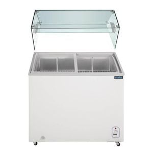 Polar G Series Display Chest Freezer 200ltr With Glass Surround - Fl991-a