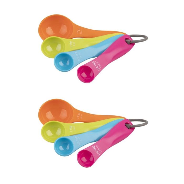 2x Appetito Measuring Spoons For Bakeware And Cookware Multicoloured