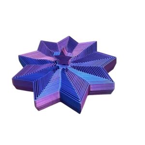 P&P Red Blue 3D Printed Stretchable Christmas Tree Fidget Stress Relief Holiday Decor