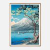 Galrie Hokusai's Iconic Mount Fuji Art Print Cherry Blossoms-Japanese Ukiyo-e Masterpiece, Wood Frame, A1 60x 84cm (23 x 33inch)