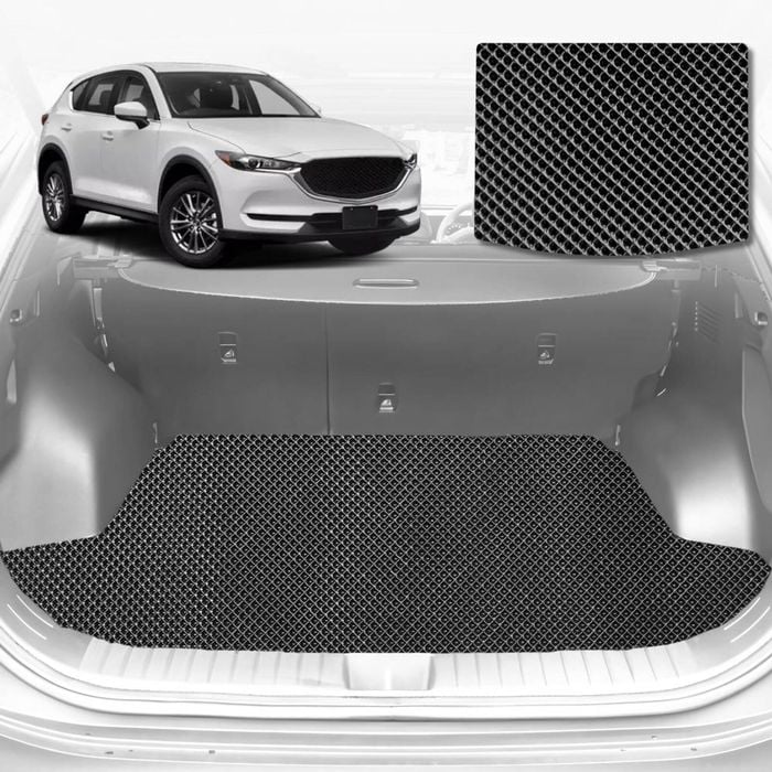 6D Diamond Car Boot Mat for Mazda CX-5 (KE)2012-2017-Cargo Mat-Black-Outback GT