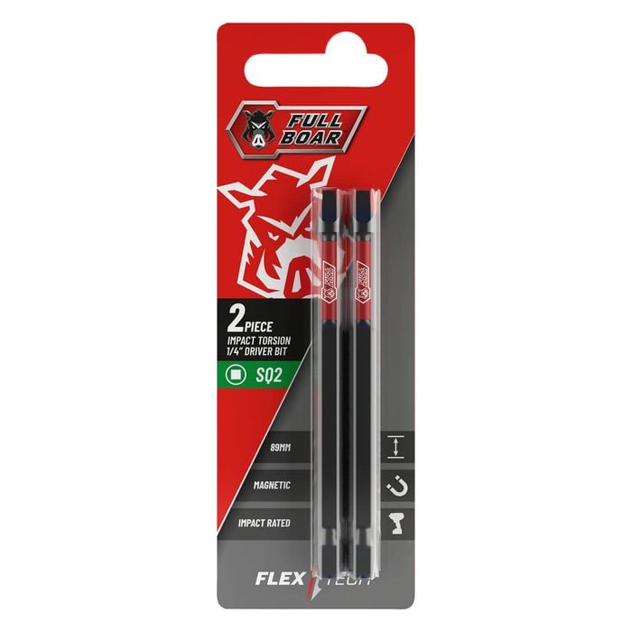 Full Boar SQ2 x 89mm Impact Torsion Bit - 2 Pack