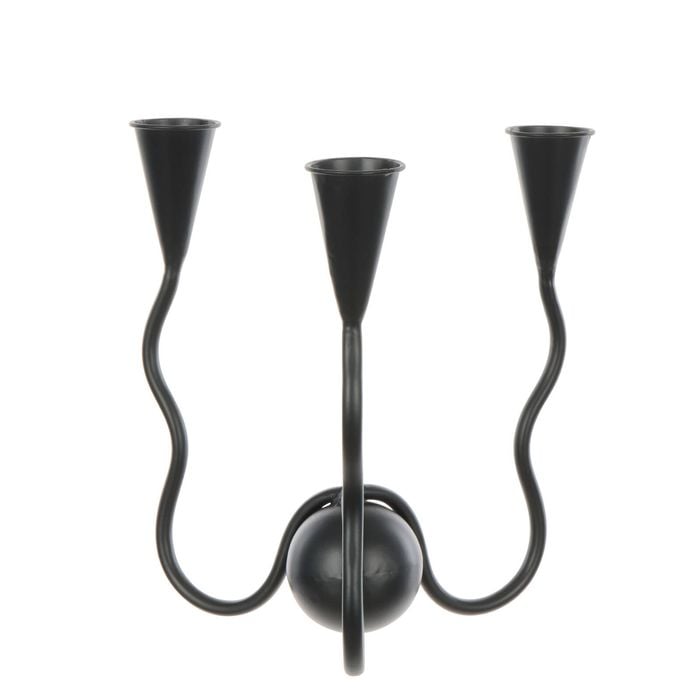 Amalfi Henrik Candle Holder Black 24x24x24cm