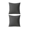 2pk Renee Taylor 400tc Egyptian Cotton European Pillowcase Charcoal 65x65cm