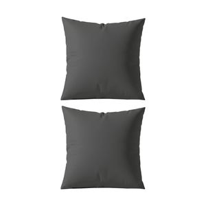 2pk Renee Taylor 400tc Egyptian Cotton European Pillowcase Charcoal 65x65cm