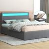 ALFORDSON Bed Frame RGB LED Gas Lift Double