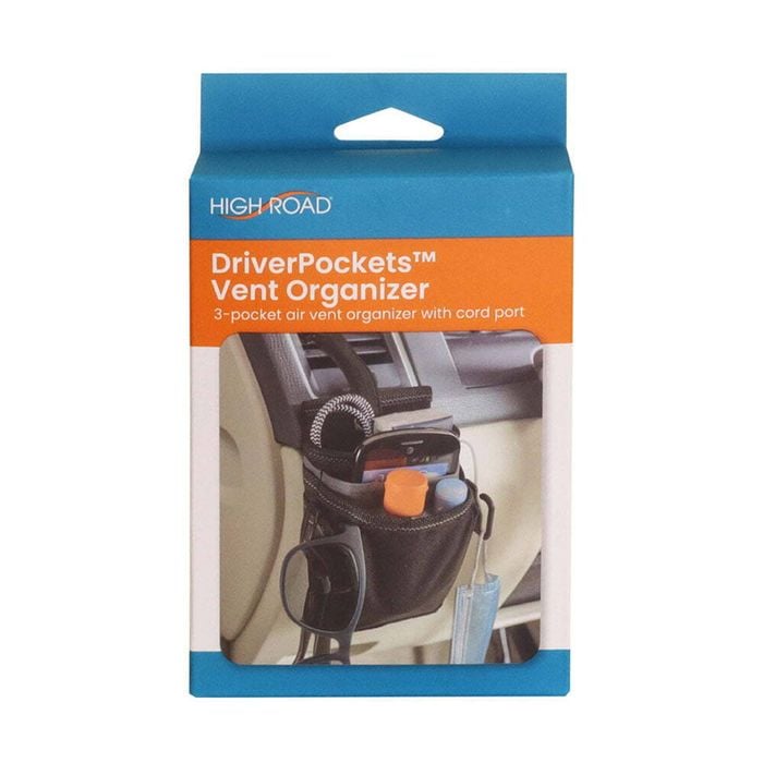 High Road Driver Car Pocket Vent Organiser Storage Bag - Black