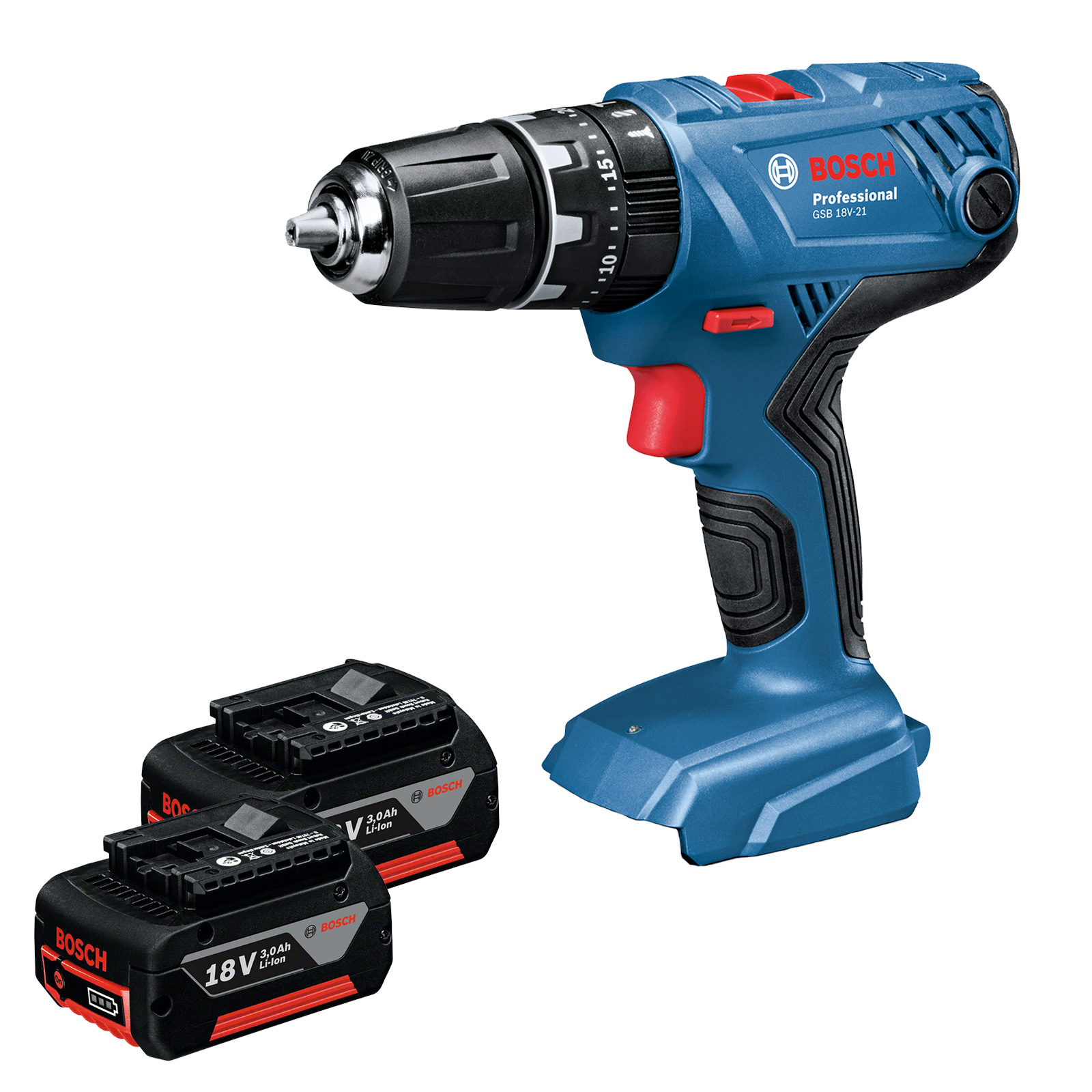 Bosch Blue 18V Hammer Drill with 2 X 3.0Ah Batteries Combo Kit product image