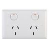 DETA Solid Plate Double Power Point - 10 Pack