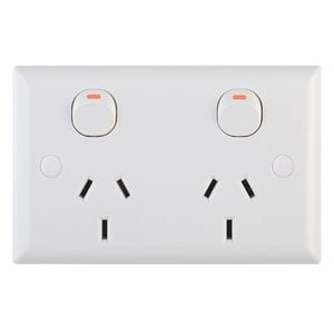 DETA Solid Plate Double Power Point - 10 Pack