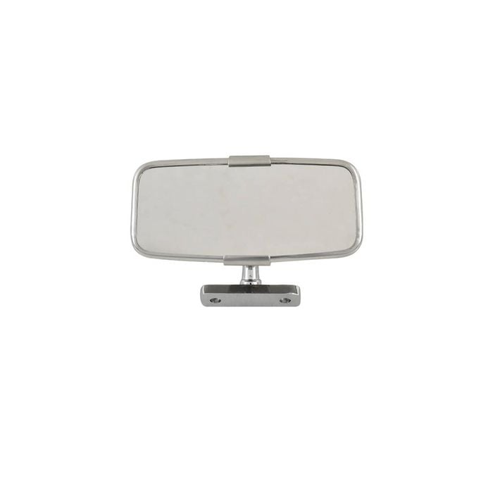 Cobra Style Dashboard Mount 5" Interior Rear View Mirror, Stainless Steel