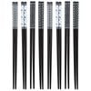 Davis & Waddell Bamboo Chopsticks Set - 8 Pairs - Black/white