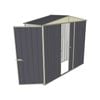 Build-a-Shed 2.3 x 0.8 x 2.3m Front Gable Dual Door Narrow Shed - Grey