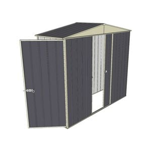 Build-a-Shed 2.3 x 0.8 x 2.3m Front Gable Dual Door Narrow Shed - Grey
