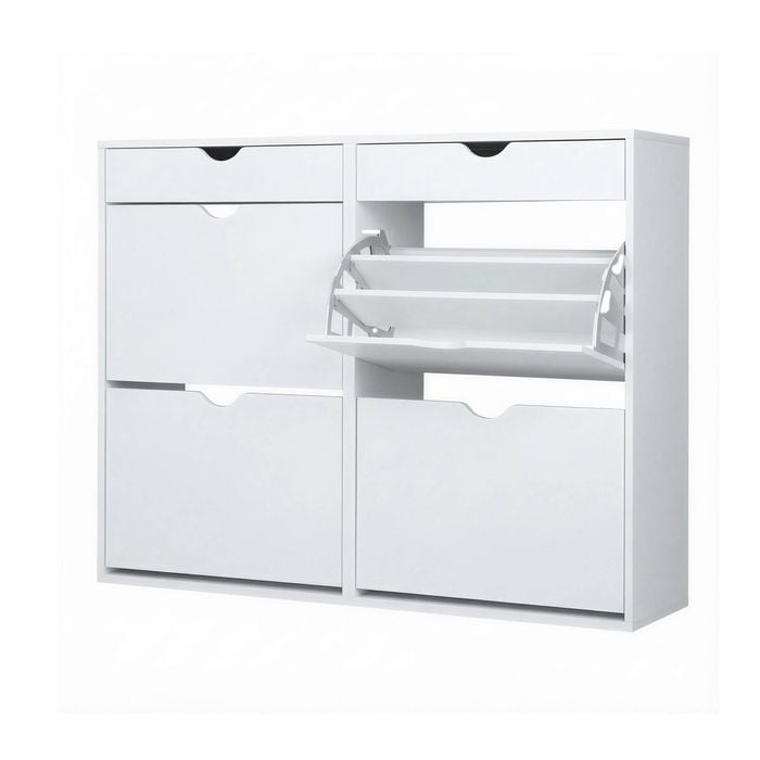 Oikiture Shoe Rack Shoe Storage Cabinet Cupboard Organiser Shelf 36 Pairs White