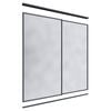 Lugna 2400 x 1801-2400mm Black Mirror Wardrobe Double Sliding Doors