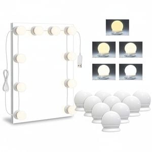 Vanity Mirror Lights 5m USB Cable Hollywood 5 Lights Modes 10 Dimmable Bulbs LED