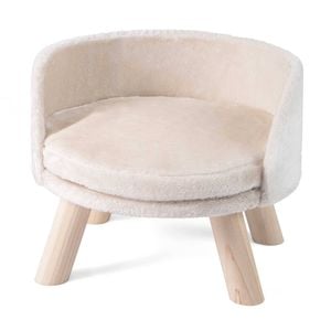 Costway Small Dog Cat Sofa Bed Elevated Pet Lounge Couch W/padded Cushion