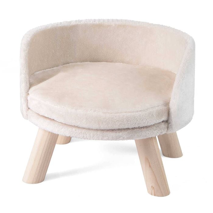 Costway Small Dog Cat Sofa Bed Elevated Pet Lounge Couch W/padded Cushion