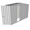 Build-a-Shed 3.0 x 0.8 x 2.3m Gable Single Hinged Side Door Shed - Zinc