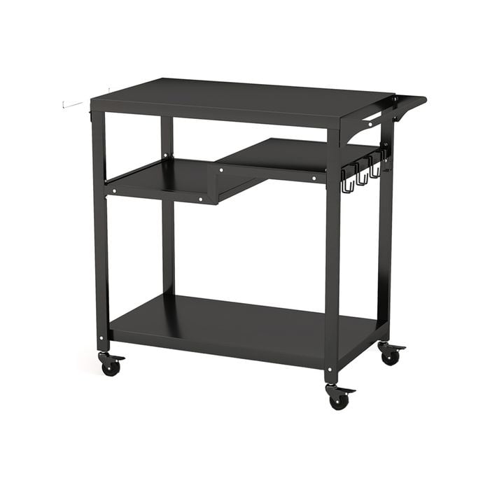 Costway 3-shelf Kitchen Island Trolley Dining Cart Table Bbq Trolley