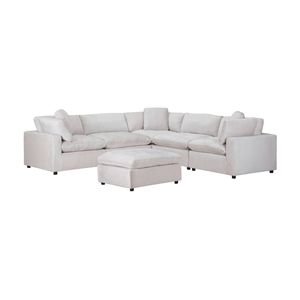 Cloud 4 Seater Modular Corner Sofa Lounge With Ottoman Beige
