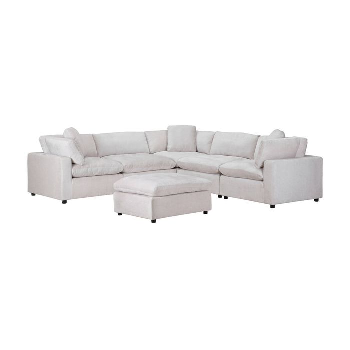 Cloud 4 Seater Modular Corner Sofa Lounge With Ottoman Beige