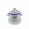 Falcon Sugar Pot 10cm White & Blue