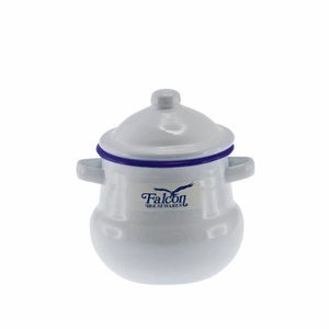 Falcon Sugar Pot 10cm White & Blue