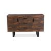 Rustica 150cm Buffet Table Cabinet Solid Pine Wood 3 Drawer 2 Door Black