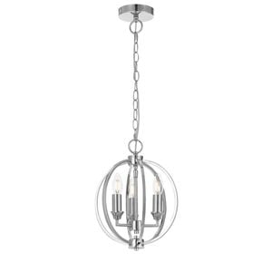 Telbix Kendall Modern Pendant Hanging Lamp Light Metal Chrome Gloss