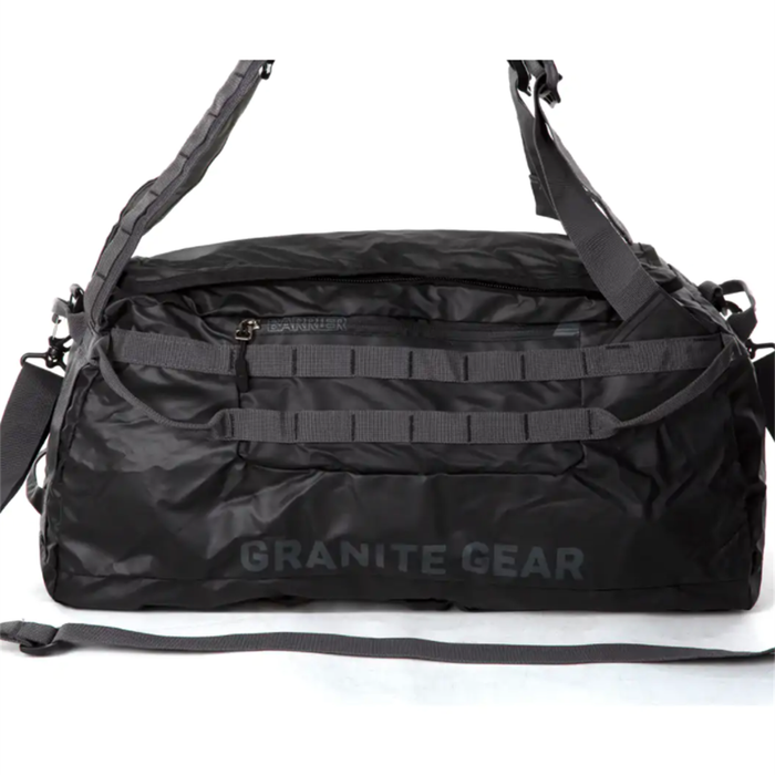 Granite Gear Foldable Duffle Bag With Backpack Straps Crossbody Camping Bag G3011 Black