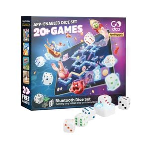 Particula Godice 5 Pack Smart Bluetooth Connected Dice With Led Lights And App Games Set