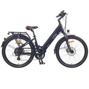 NCM T3S Step-Thru Trekking E-Bike, 250W, 48V 12Ah 576Wh Battery, Hydraulic Brake [Matt Black 26"]