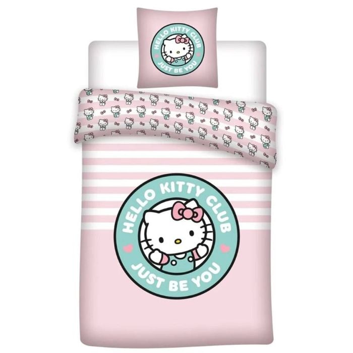 Hello Kitty Just Be You Polycotton Quilt Cover Set - Single Bed Size