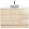CIBO 1200mm Nordic Coast Full Height Bathroom Vanity with Light Grey / White Countertop Basin