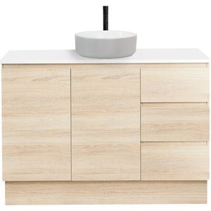 CIBO 1200mm Nordic Coast Full Height Bathroom Vanity with Light Grey / White Countertop Basin