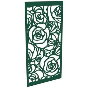 ProtectorAl 300-1200 x 1201-2400mm Dark Green Gloss White Roses Composite Deco Unframed Panel