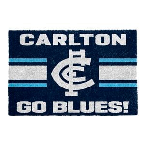 AFL 60 x 40cm Carlton Coir & PVC Doormat - Single