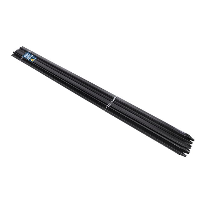 Longyard 180cm 1.7kg/m Black Steel Fence Post - 10 Pack