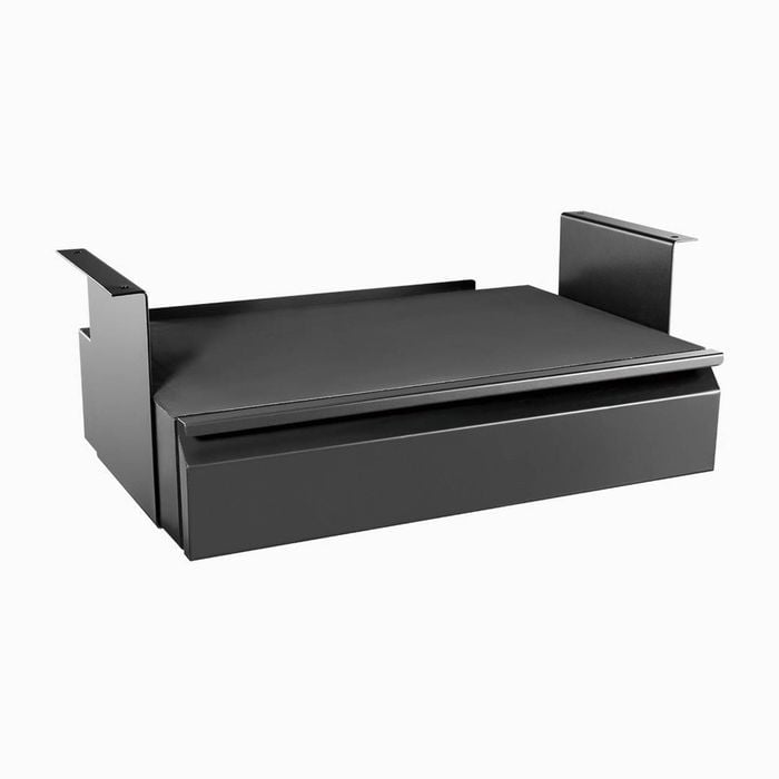 Desky Under Desk Drawer with Book Gap - Black
