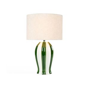 Clay & Kin 49cm Green & White Vale Table Lamp