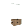 Lugna Cove 2 Drawer 1 Hangrail Insert Kit - Fits 900 x 580mm Cabinet Shell