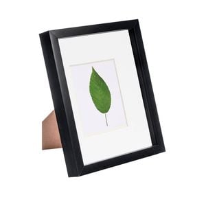 Nicola Spring 8" x 10" Black 3D Box Photo Frame - 4" x 6" Mount