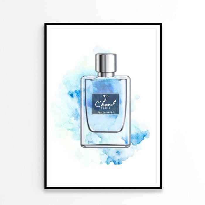 Blue Shaded Fashion Perfume Bottle Print 100% Australian Made 90x120cm (Poster)